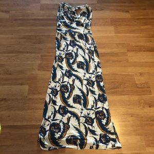 Deep V Maxi Dress - Size M